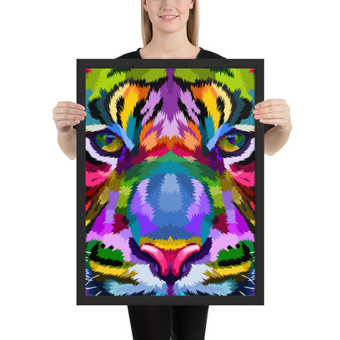 tableau deco tigre coloré