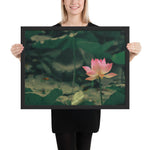 Tableau Design Fleur de Lotus au bord d'un Etang 