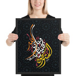 Tableau calligraphie colorée islam 