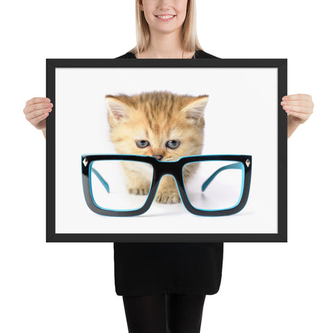 toile deco chat moderne lunette