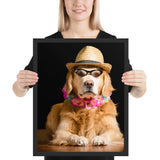 Tableau portrait chien décorer golden retriever