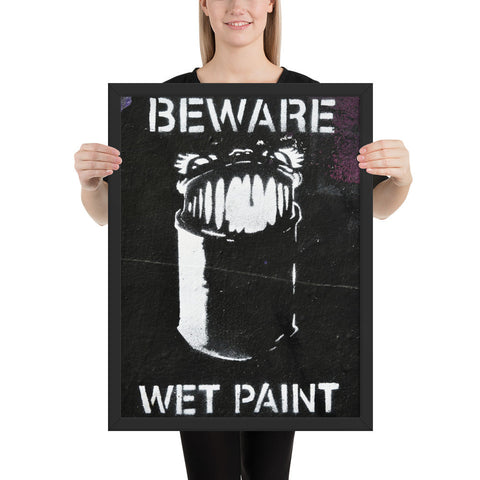 Tableau banksy peinture noir