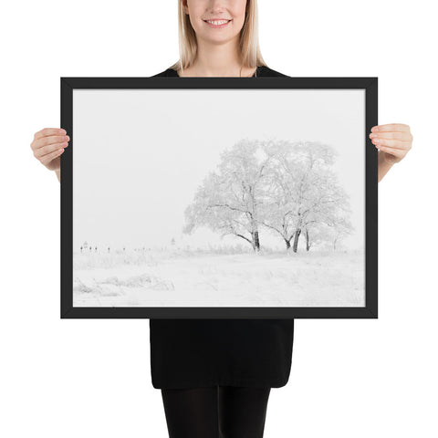 Toile Paysage Neige Arbres