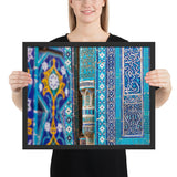 Tableau mosaïque bleu maroc