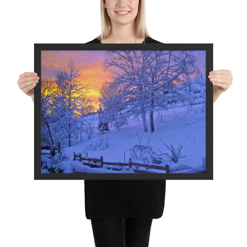 Tableau Paysage Hiver Soleil