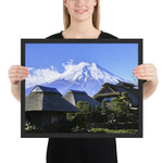 Tableau Paysage Japon Mont Fuji et Maisons