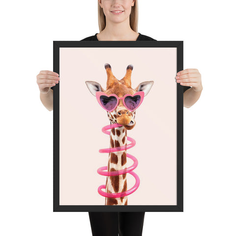 tableau girafe rigolote lunette 