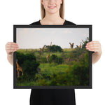 Tableau Paysage Afrique (Girafes en Goguette)