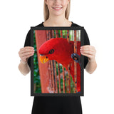 Tableau Animaux Cage à Oiseau Rouge Ardent