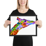 Tableau Girafe Coloré pop art