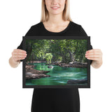 Tableau tropical ruisseau d'eau paradisiaque