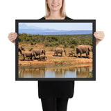 Tableau Paysage Afrique les éléphants