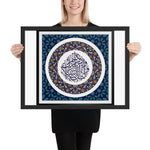 Tableau calligraphie arabe bleu 