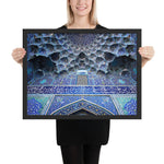 Tableau islam architecture bleu