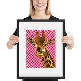 tableau moderne girafe pop art