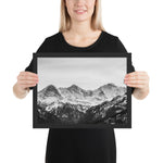 Tableau Montagne en Hiver Photo Noir et Blanc