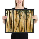 Tableau avec bambou orangé