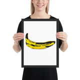 Tableau andy warhol banane sur fond blanc