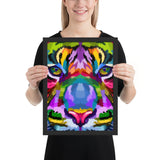 tableau deco tigre coloré geometric