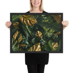 Tableau jungle tropical dore