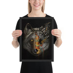 tableau loup couleur