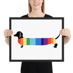 tableau chien multicolore rigolo