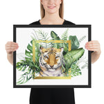 tableau moderne aquarelle tigre animaux