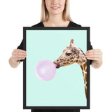 tableau déco girafe chewing gum