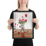 Tableau Bouquet de Roses Dans Son Vase