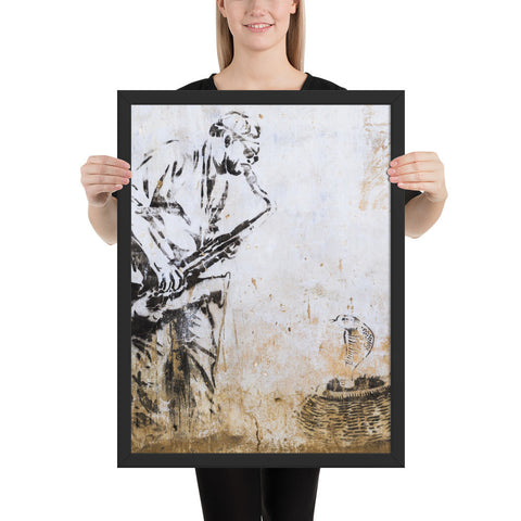 toile deco banksy le charmeur