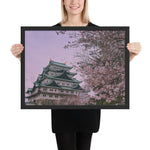 Tableau Cerisier Japonais Rouge Temple
