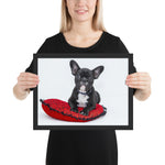 tableau moderne portrait chien bulldog