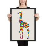 Tableau Girafe Multicolore Marchant