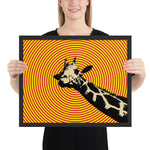 Tableau Girafe Coloré (Orange)