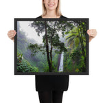 Tableau jungle tropical chute d'eau