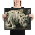 tableau grand format tigre blanc 