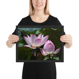 Tableau Fleur de Lotus Souriant en Zoom