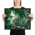 Tableau jungle luxuriante et lumineuse