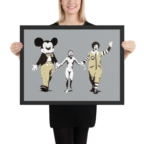 tableau banksy napalm et mickey