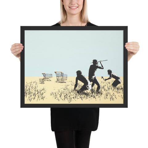 tableau banksy la chasse d'afrique