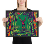 tableau design singe coloré jungle