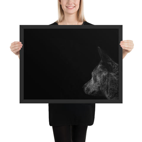 Tableau Deco Loup (Fond Sombre)