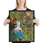 tableau design peinture jungle cascade