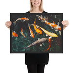  Tableau Poisson Japonais Orange et Blanc