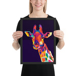 Tableau Girafe  Coloré en Zoom