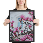 Tableau Design Fleur de Magnolia sur le Toit
