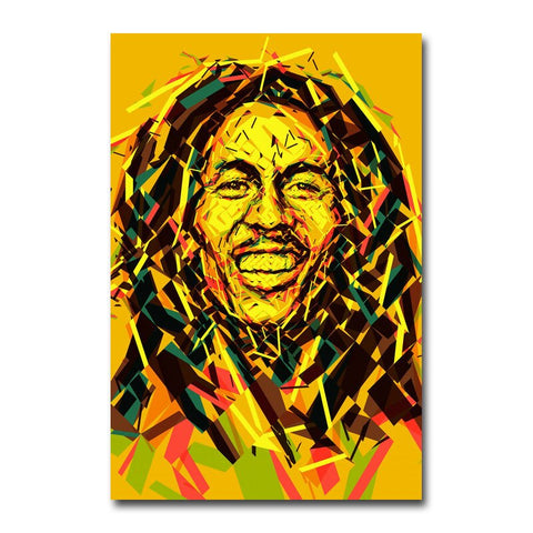 Tableau Bob Marley Abstrait