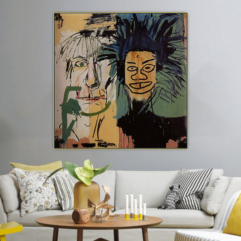 Tableau  Basquiat Warhol en duo