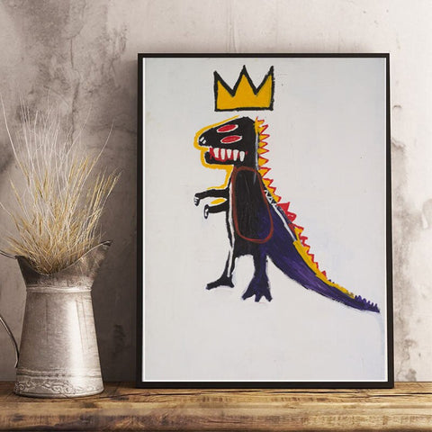 Tableau Basquiat Dinosaure
