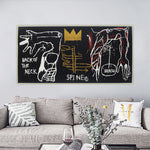 Tableau noir Basquiat oeuvre d'art